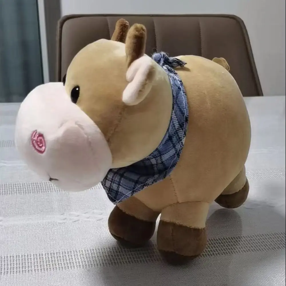 

25CM Three Color Cute And Interesting Cow Zodiac Plush Toy Super Soft Love Doll Birthday Holiday Gift To Boys Girls Decoration