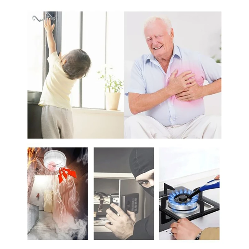 4.3 Inch Full Touch Smart Home Alarm S0S Temperature Humidity Alarm Wifi Alarm System