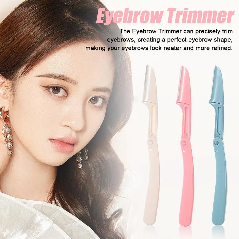 5ชิ้นพับคิ้วT RimmerกรรไกรผมRemoverคิ้วหวีมีดโกนคิ้วคลิปเครื่องมือแต่งหน้าใบหน้ามีดโกนสําหรับผู้หญิง