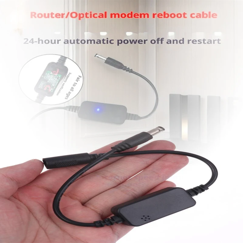 1Pcs Timing 24H Automatic Power Off Reset Line DC 5V-15V 5.5x2.1mm Rout-er Rebooter WiFi Reset Router Timing Restart Module
