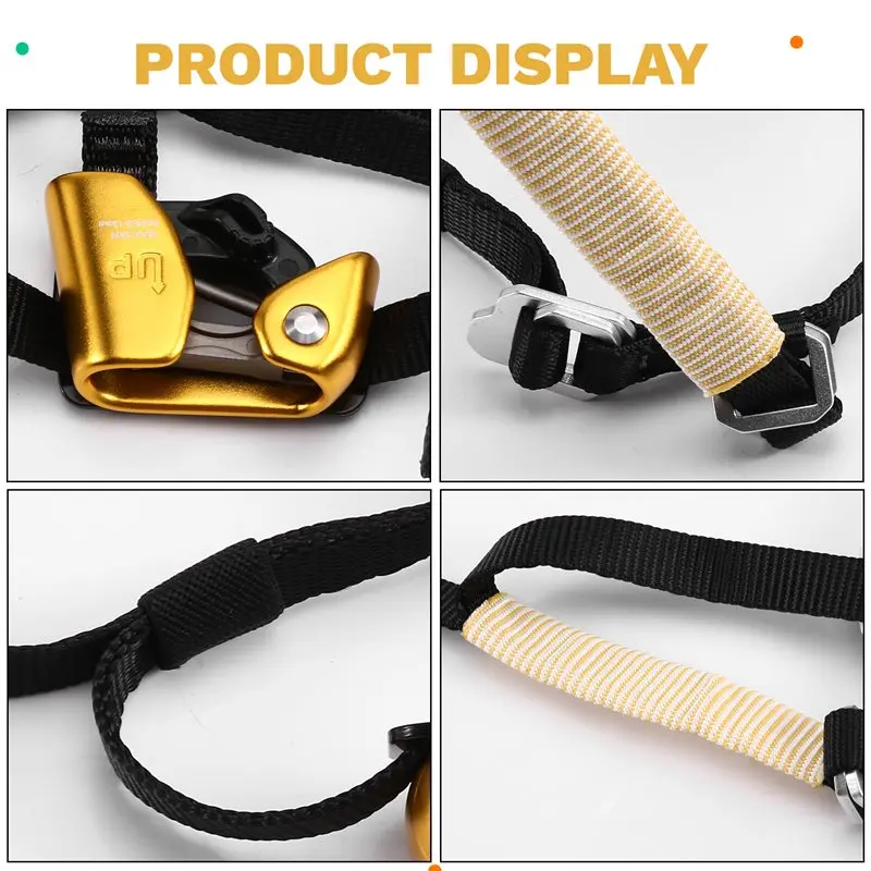【BIG SALE】Right Foot Climbing Cave Mountaineering Tree Arborist Equipment Ascender Set, For 8-13Mm Rope, Quick Step