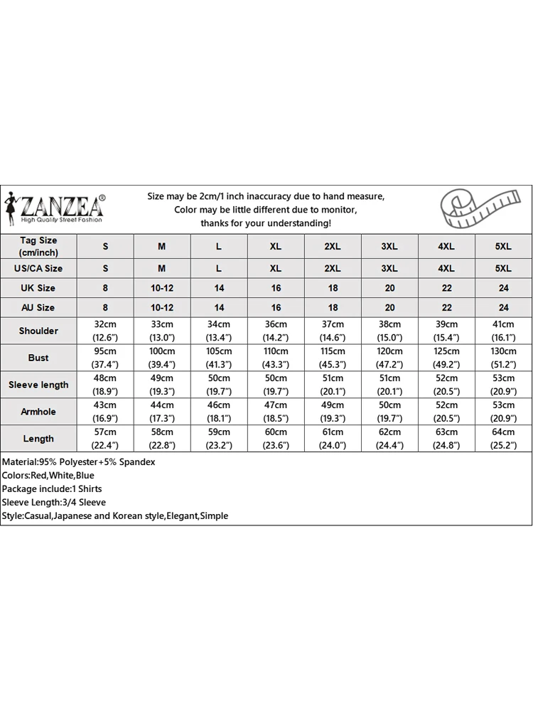 2025 Vintage Shirts Women Casual Loose 3/4 Sleeve Tops ZANZEA Fashion OffIce Work Blusas Spring Floral Printed Tunics Oversized