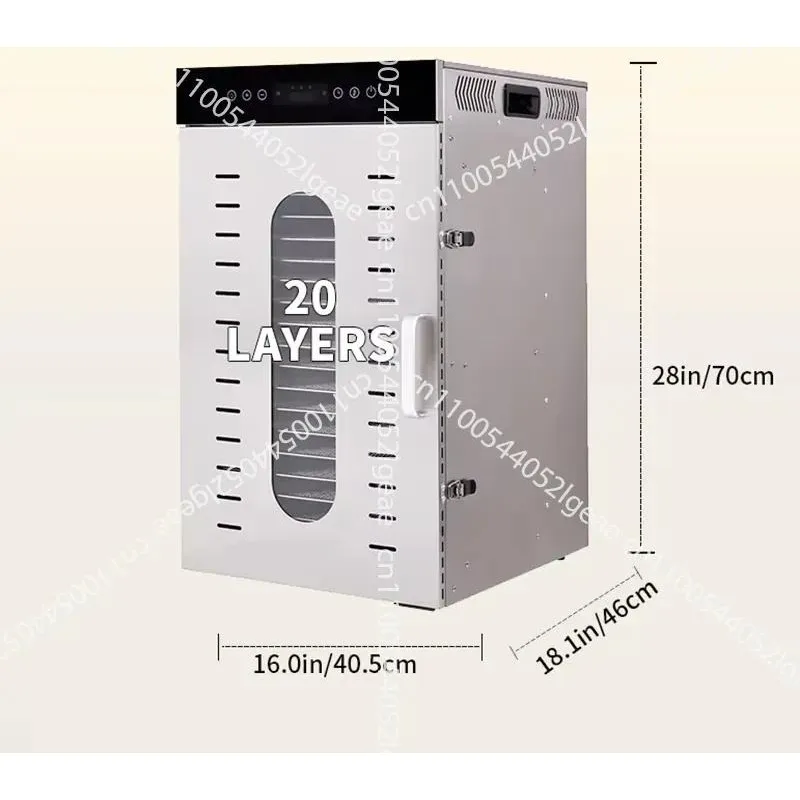 20-layer Stainless Steel Electric Food Dehydrator Silent High-efficiency Dryer Multi-purpose