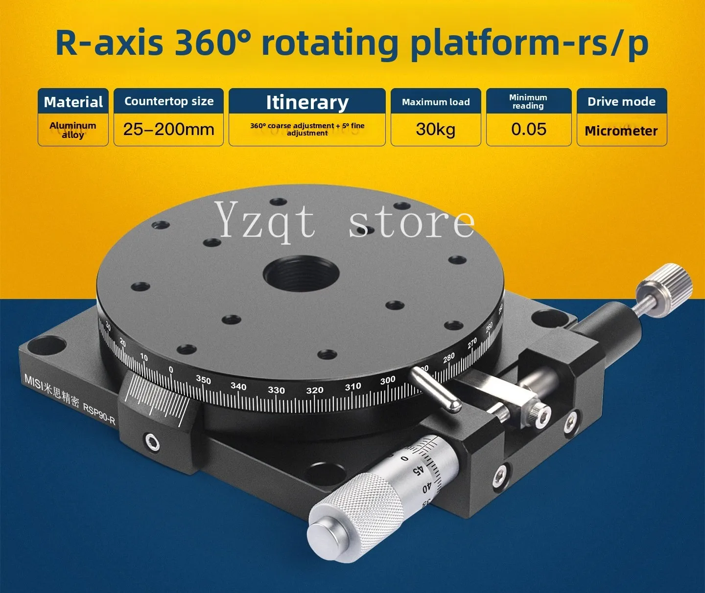 Manual rotation fine-tuning angle platform r-axis indexing disc sliding table precision displacement regulator adjustment
