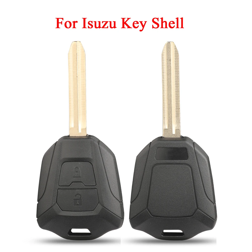 jingyuqin 10PCS 2 Buttons Car Key Shell For Isuzu DMAX MUX Truck Remote Control Car Key Fob Housing Case TOY43 Blade Replacem