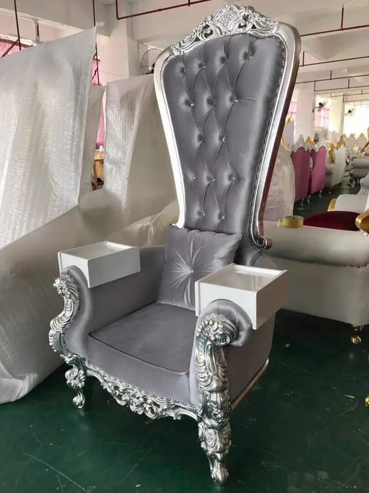 Chaise de spa pour les pieds, mobilier de salon de beauté, pour pédicure, sans fil, avec bol, Queen Throne, pour massage