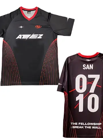 New Ateez Berlin Kpop JERSEY 3d 프린트 티셔츠 남성 여성 패션 T 셔츠 Sportwear 탑 티셔츠 플러스 사이즈 캐주얼 반소매 Tshirt