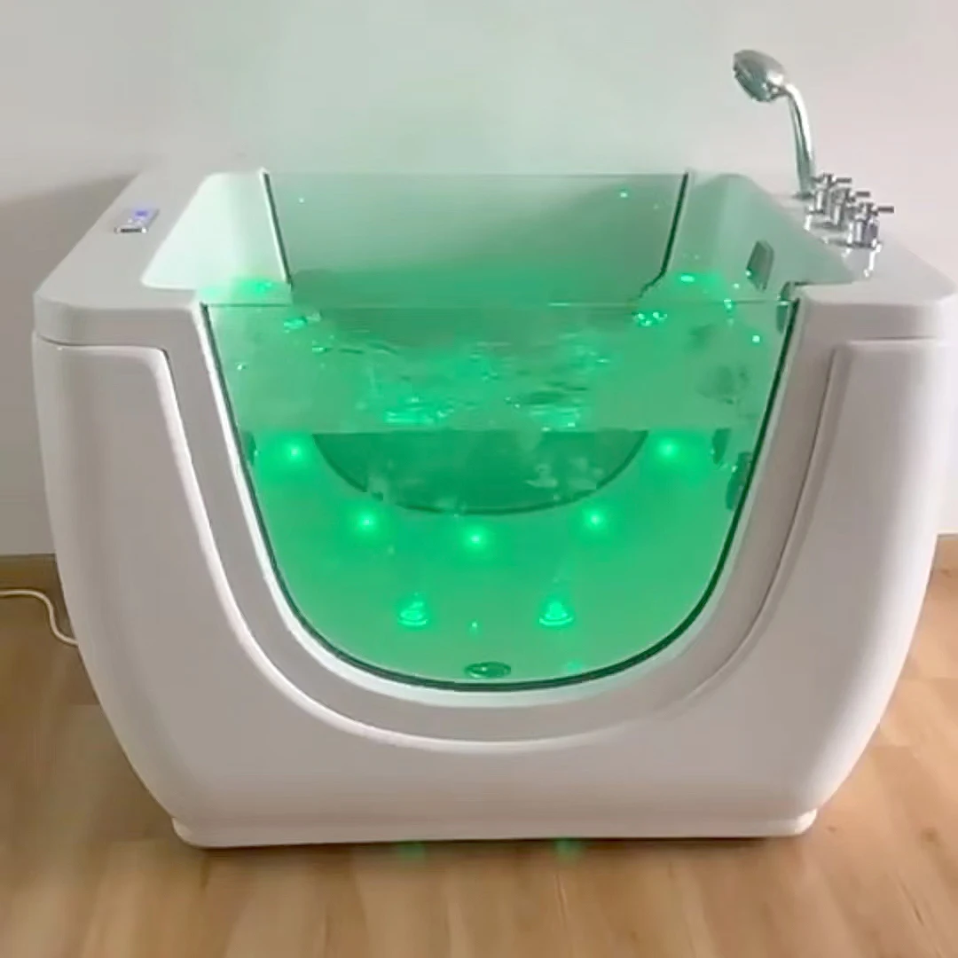 

Acrylic Standing Baby Bath Tub Massage Bathtub Indoor Thermostatic Baby Spa For Surfing With Glass Window Children Pool Spa