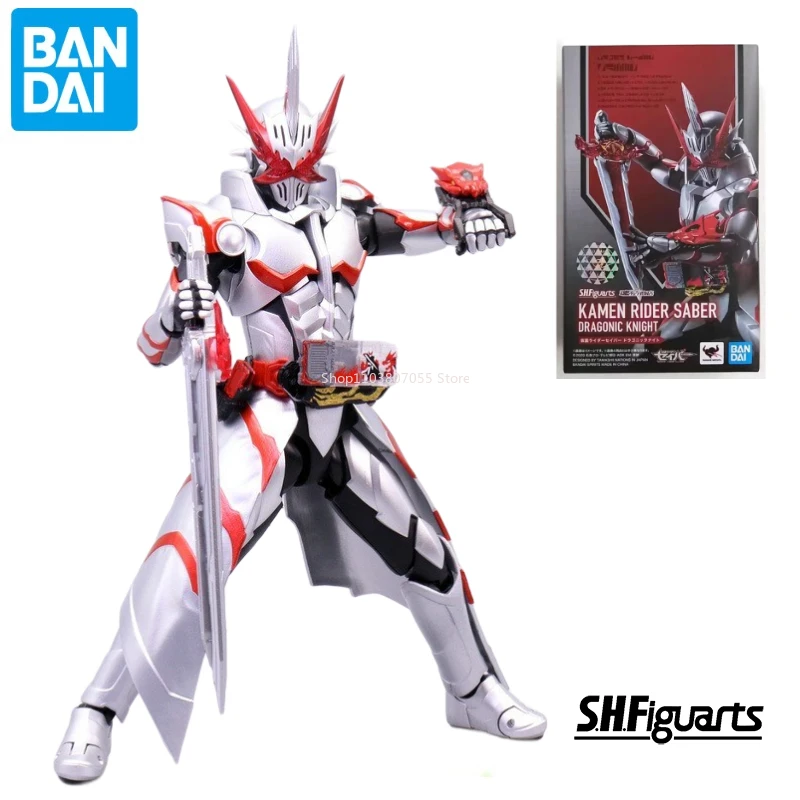 In Stock Original Bandai S.H.Figuarts SHF Tokusatsu Kamen Rider Saber Dragonic Knight  Action Figure Toys Collection Model Gift