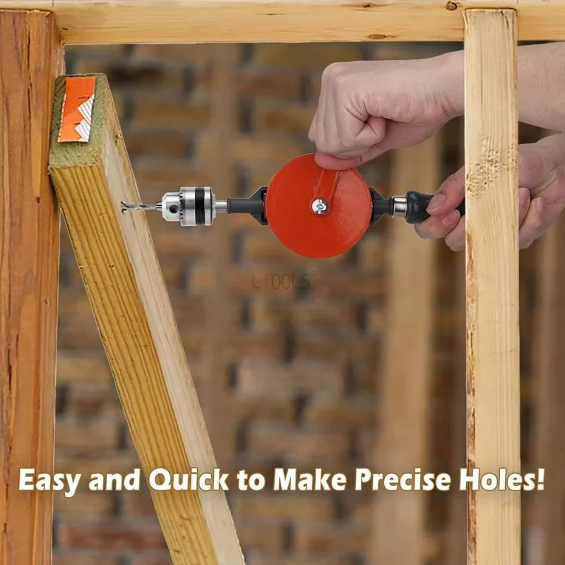 

Multi-functional Hand Drill Set Professional Hand-cranked Drill Manual Woodworking Hole Punching Drill Bit Tools Household DIY