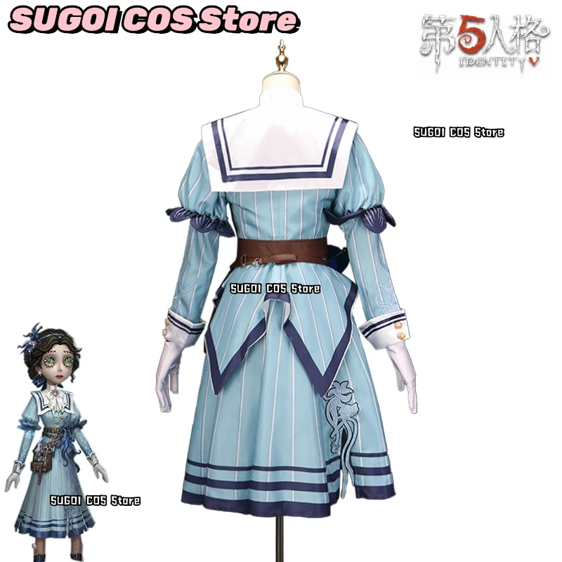 الزهور الأبدية تأثيري حلي القرون الوسطى الأزرق المرأة فستان ازياء أنيمي القانون الخامس طبيب دور بلانغ شعر مستعار حذاء الدعامة دعوى xs-2xl