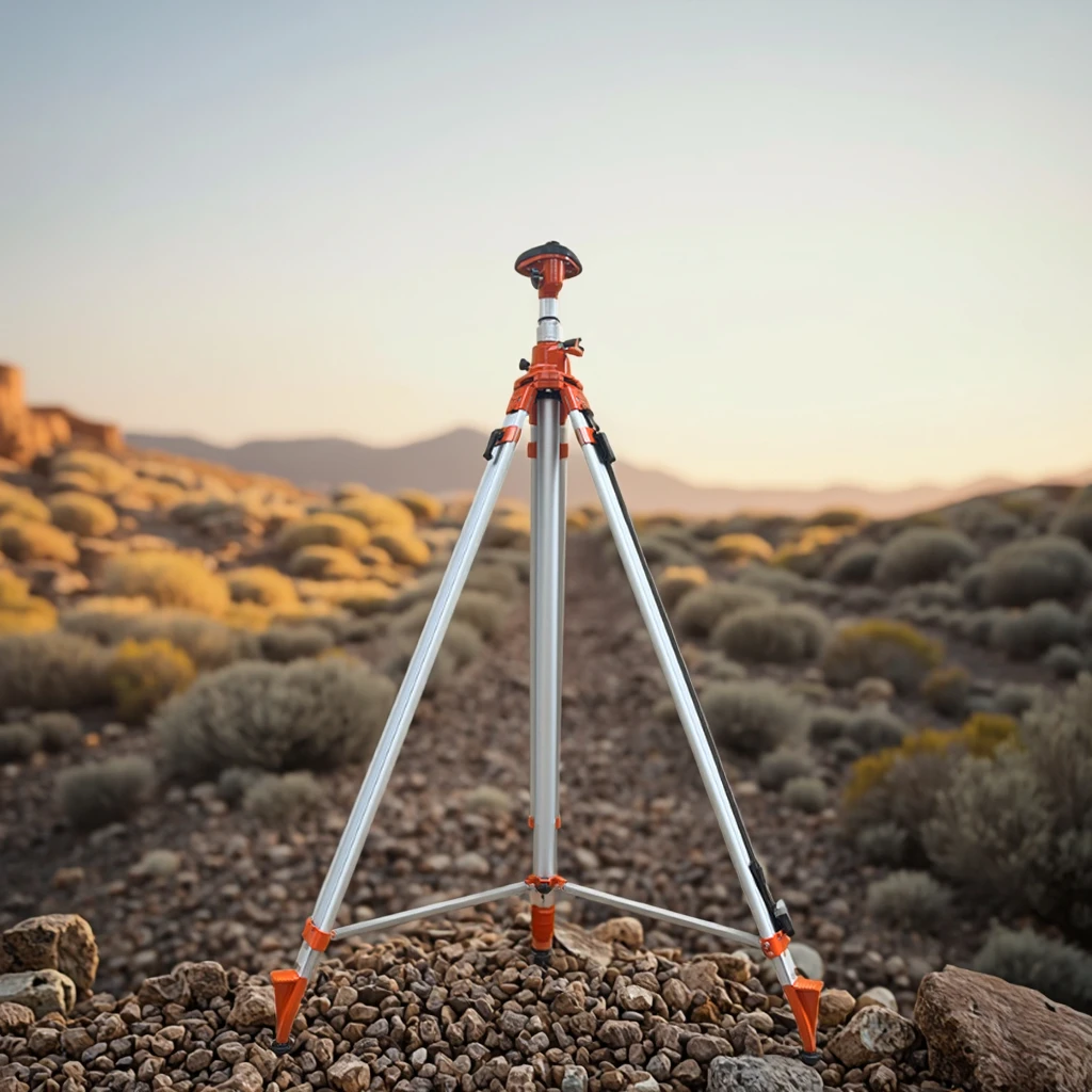 4 Meters Height Aluminium Elevating Heavy Duty Tripod with Stable Tubes for Total Station and Roatry Laser