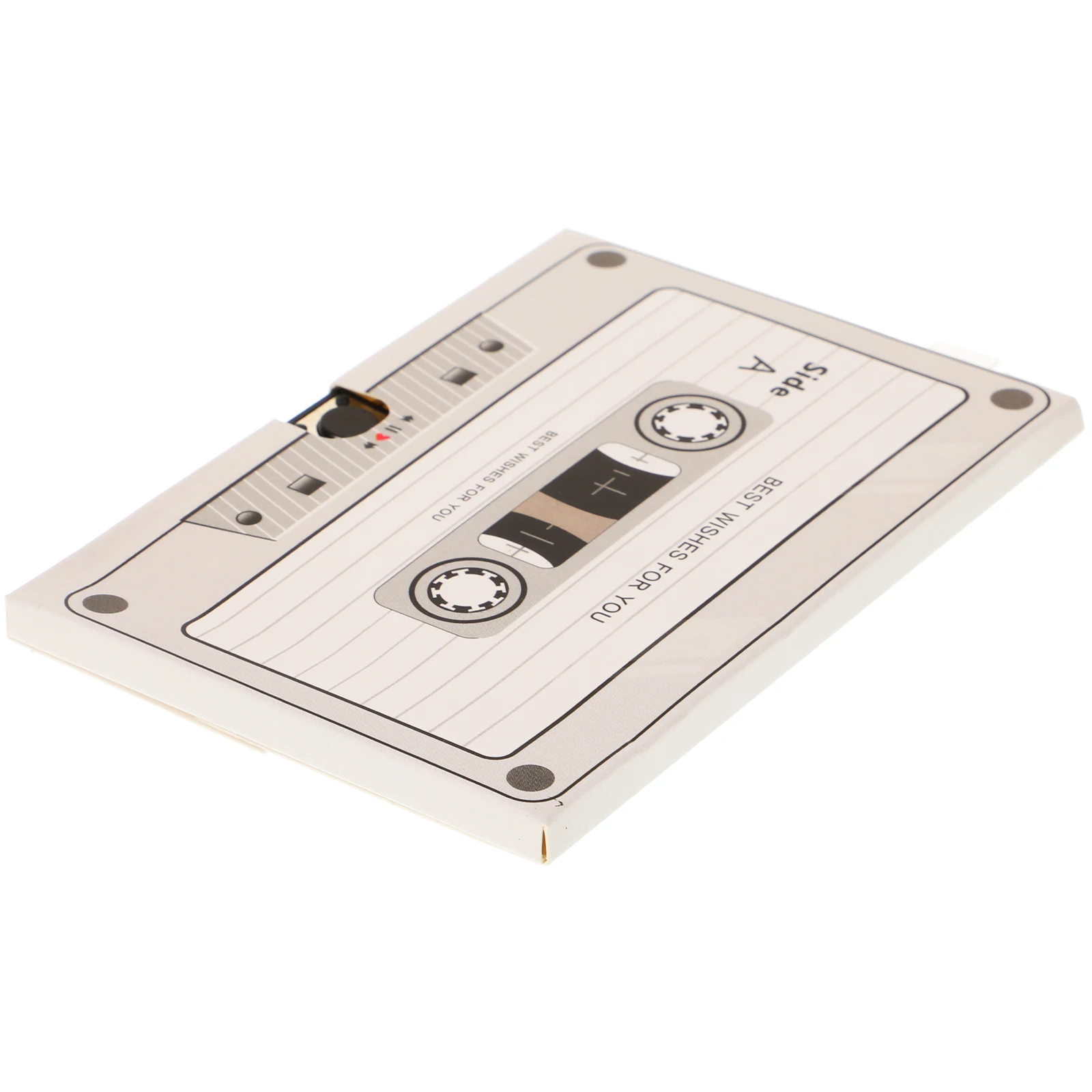 

1pcs Recordable Greeting Cassette Paperboard Voice Greeting Card Cards Birthday Thank You Cards Retro Design