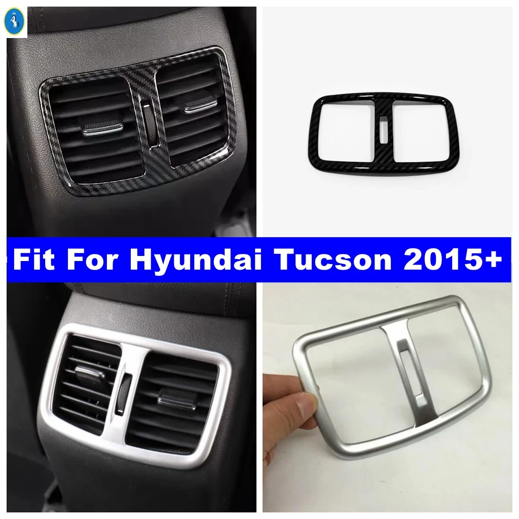 

Carbon Fiber / Matte Rear Seat Car Air Conditioner Outlet Vent Cover Trim For Hyundai Tucson 2015 - 2020 ABS Auto Accessories