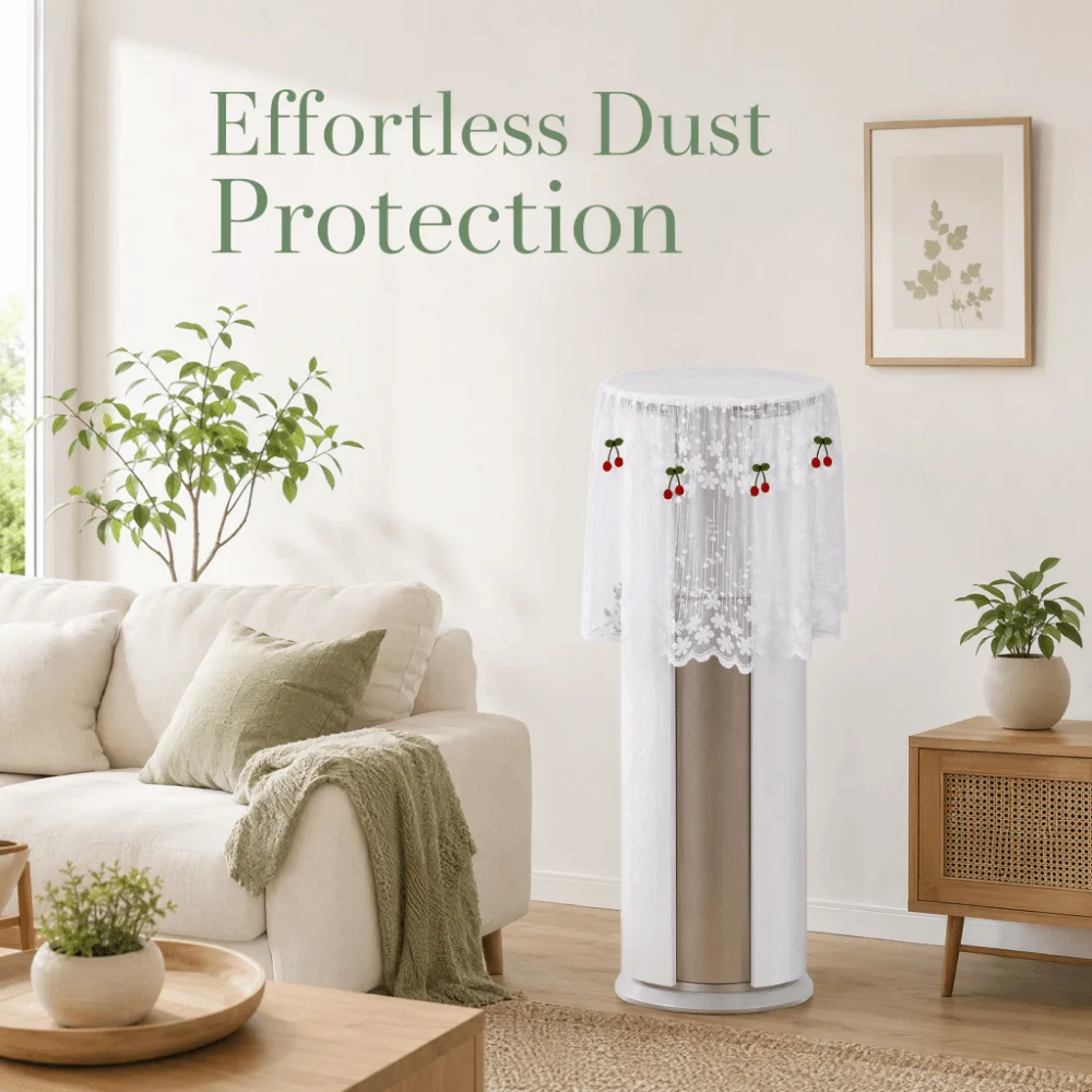 Use Without Remove AC Cover Wrap Round Vertical Cabinet Split Front Frame Vertical Cabinet Cloth Soft Textile Shell