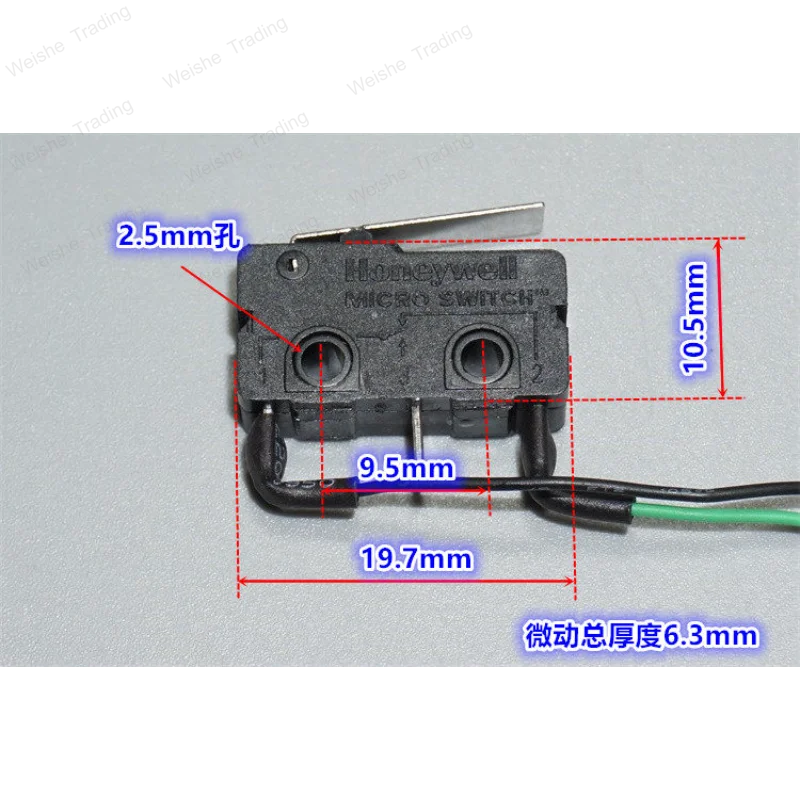 Gold-plated touchpoint micro switch travel switch, normally open and normally closed micro 0.5A signal tact switch