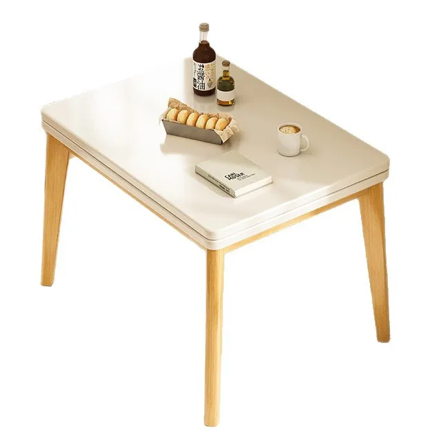 

Folding, dining table, household, retractable, solid wood legs, multi-function