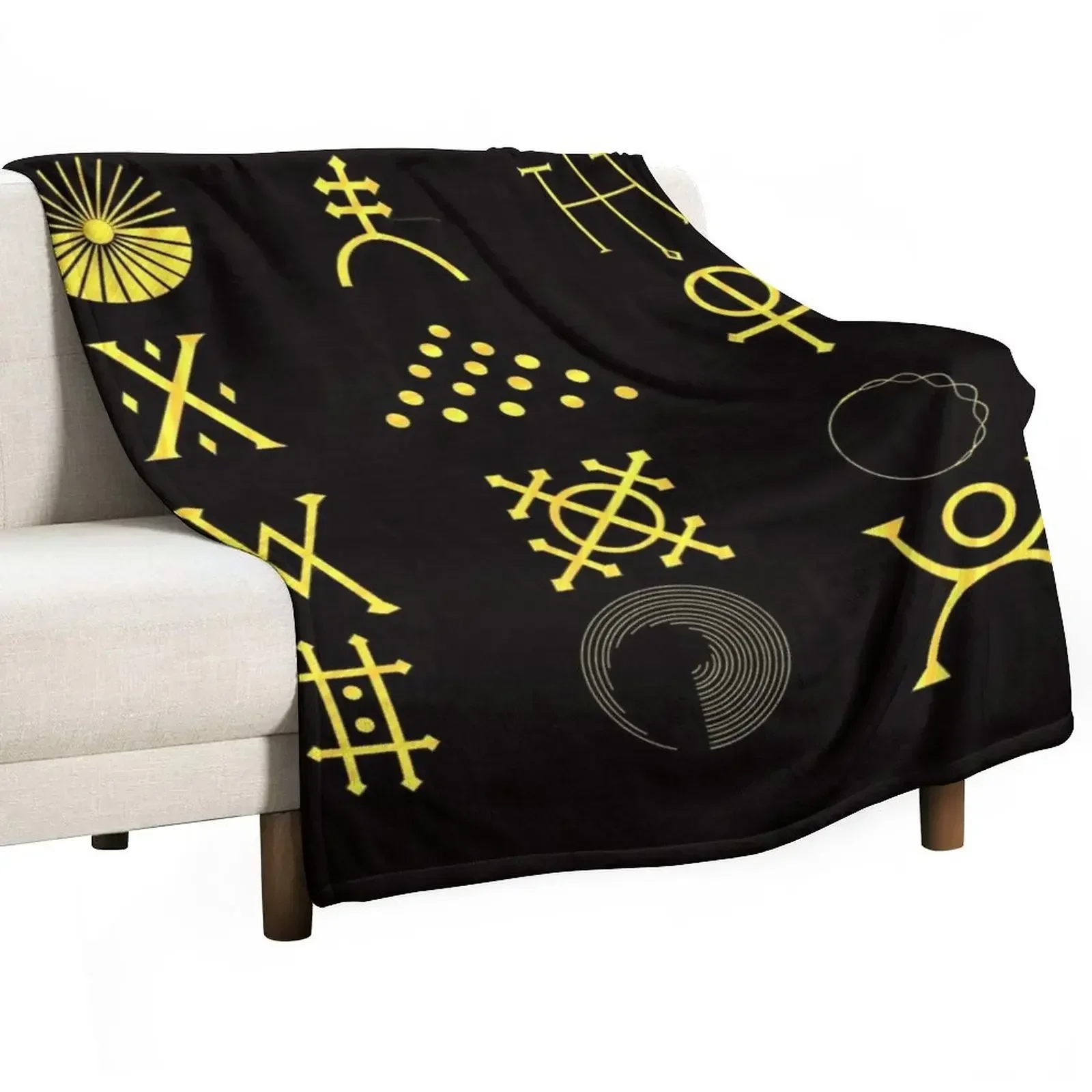 

The Battle At Garden's Gate Symbols Throw Blanket cosplay anime manga Blankets