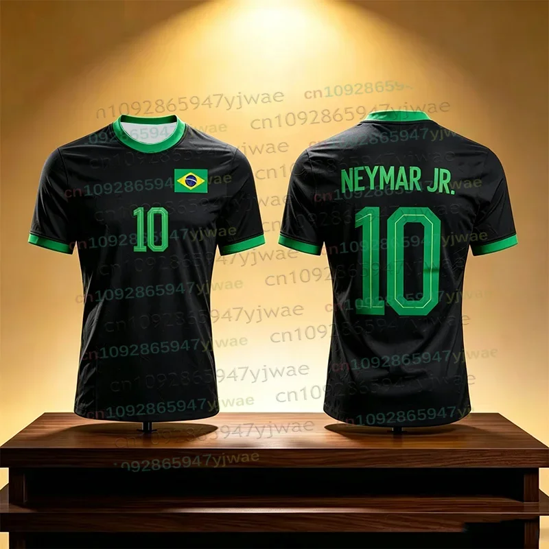 Neymar & VINI JR 3D Printed Football Jersey For Men Women Summer Fashion Sports Quick-dry Breathable Shorts Sleeve Soccer Tees