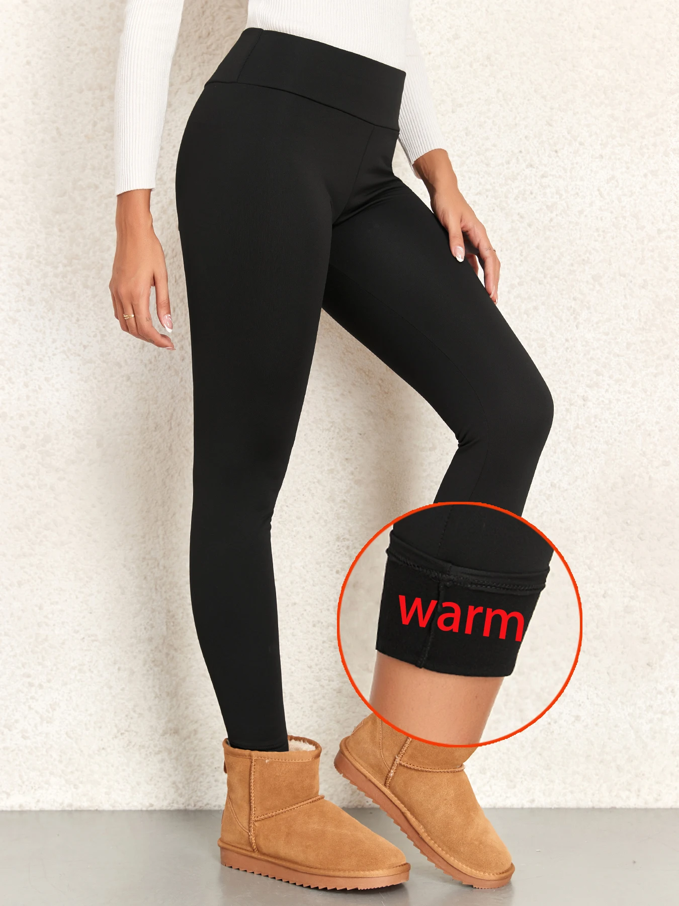 Black Velvet Autumn Winter Thick Leggings Women 300G Super Warm High Waist Solid Color Skinny Stretch One Pieces Velvet Pants