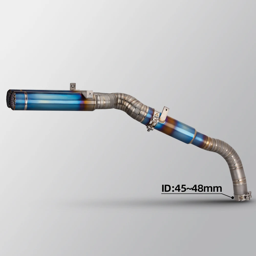Motorcycle Exhaust Tail Tube Kit Middle Link Pipe Connection Double Outlet Muffler With Net Slip on Line  For Honda CBR600RR F5
