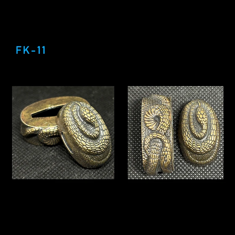 Hochwertige Legierung Katana Butt Cap Fuchi Kashira Griff Kragen für japanische Schwert Samurai Wakizashi Katanas Schwerter Armaturen – Detail 12