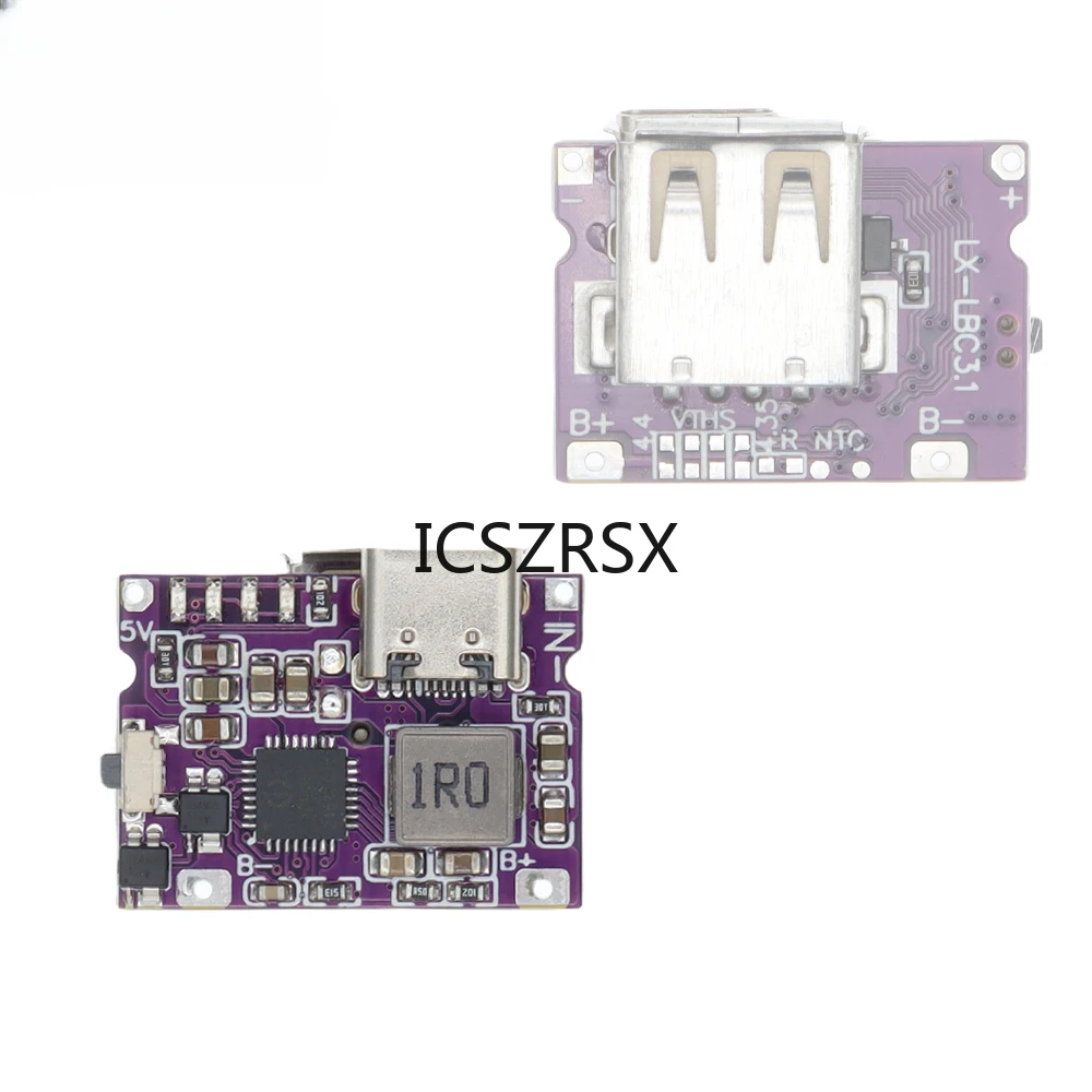 USB TYPE-C 부스트 스텝 업 전원 모듈, 리튬 LiPo 배터리 충전기 보호 보드, DIY 충전기용, 5V 3A, 5 개