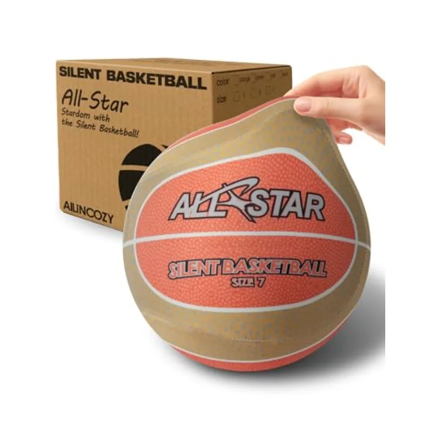 

Бесшумный баскетбольный мяч с тканевым покрытием, мягкий, из пеноматериала, безвоздушный, с высоким отскоком, для тренировок без шума