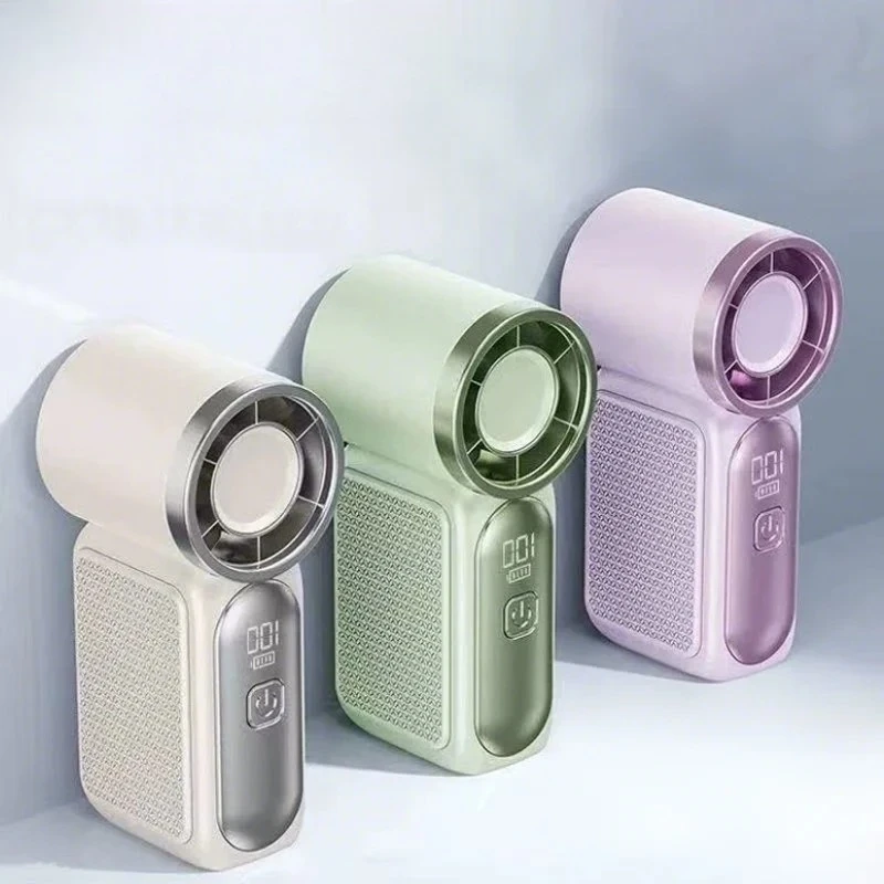 Mini Handheld Fan - Portable Turbo Fan with 100 Wind Speed, 3000mAh & Type-C, - Cooling Blower，Travel,R Cooling Device