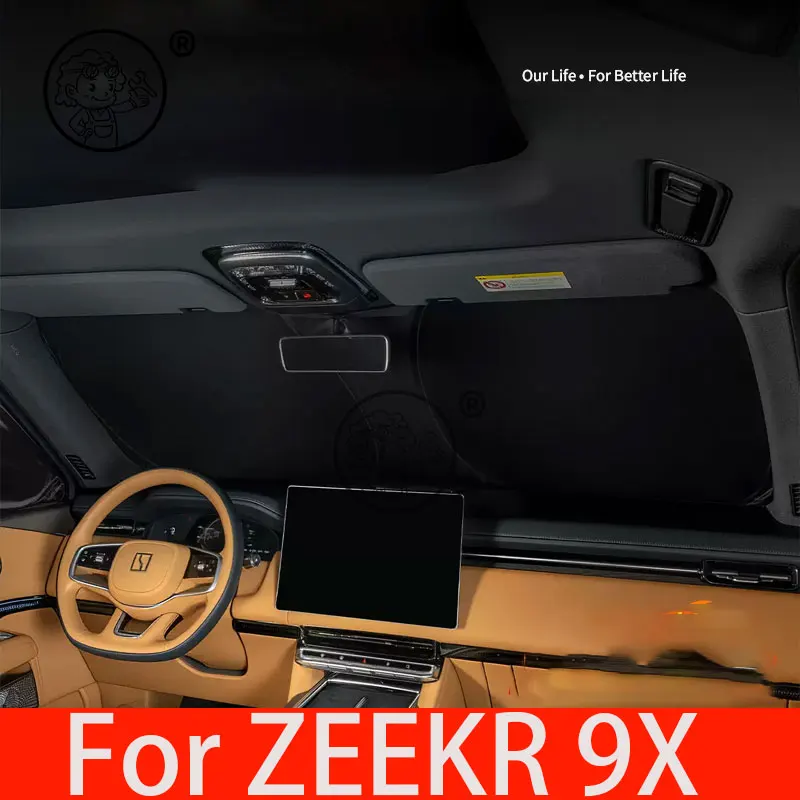 

For ZEEKR 9X 2026 2027 Black Car Sunshade Side Window Privacy Curtains Front Rear Sunscreen Heat Insulation Sunshield