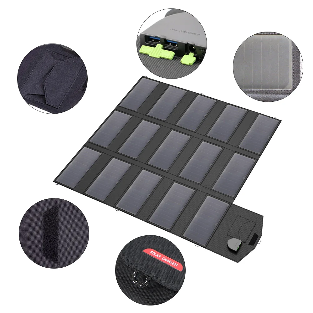 Waterproof Portable Solar Panel 100W 5v/18v Foldable Solar Panel For Camping Fishing Travel