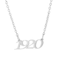 Stainless Steel Polish Cut Out Greek Letter Zeta Phi BETA Finer 1920 Necklaces Jewelry