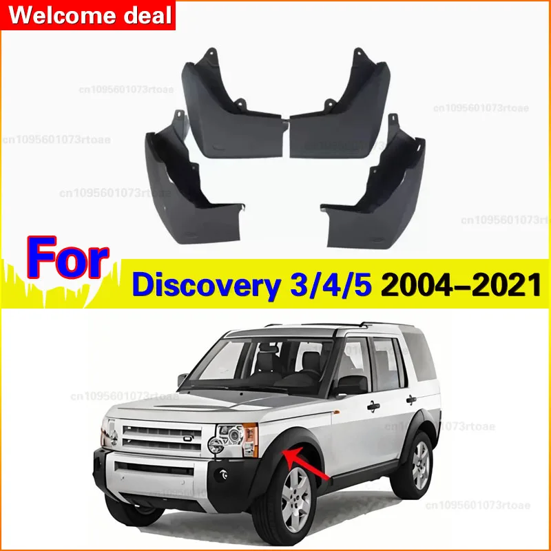 Guardabarros para Land Rover Discovery 3, 4 y 5, protectores contra salpicaduras, accesorios para coche, auto Styline, 2004-2021, 4 piezas