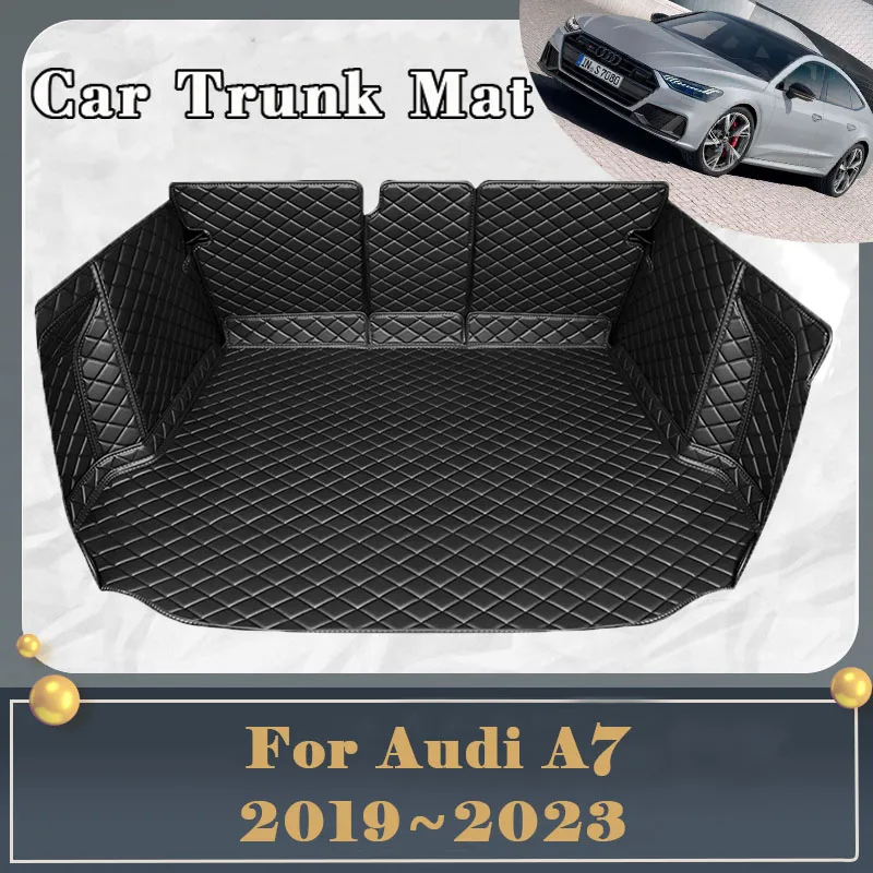 

Car Trunk Mat For Audi A7 MK2 4K8 2019~2023 Dirt-resistant Fully Surrounded Trunk Mat Rear Cargo Tray Car Accessories 2021 2022