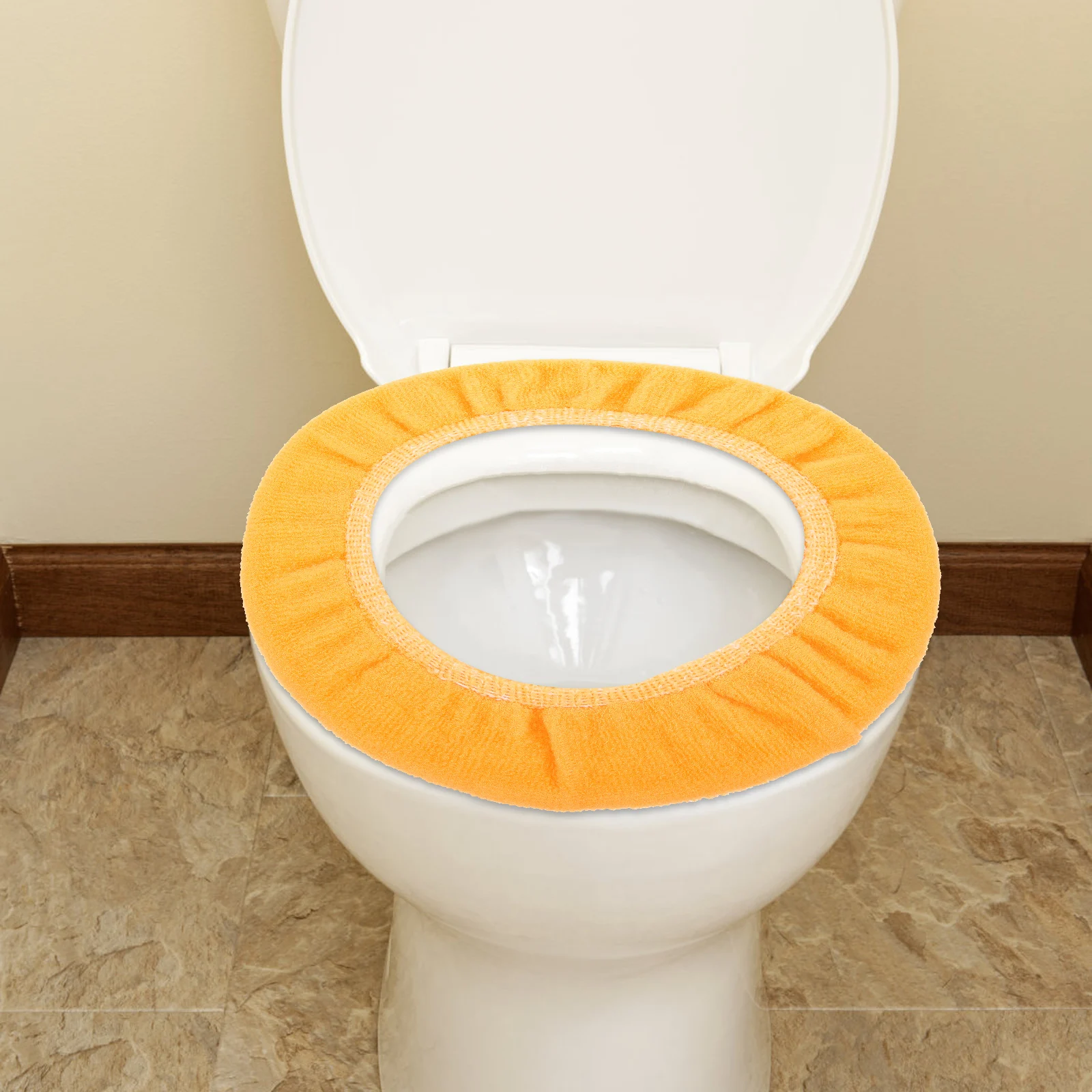 

9pcs Toilet Seat Cover Thickened Soft Washable Cushions 9 Colors Bathroom Accessories Polypropylene Warm Pad Reusable Elastic