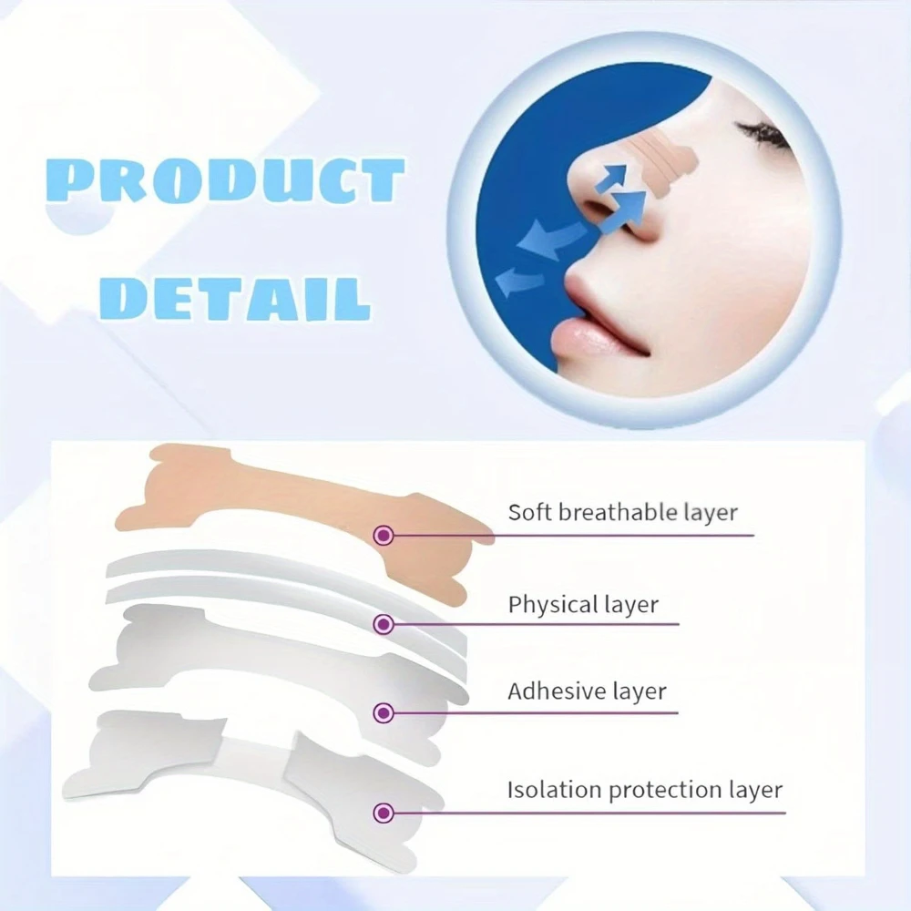 New Breathable Anti‑Snore Nasal Strips, Nose Vent Strips for Better Sleep, Snoring Reduction Sleep Aid, Comfortable Nasal