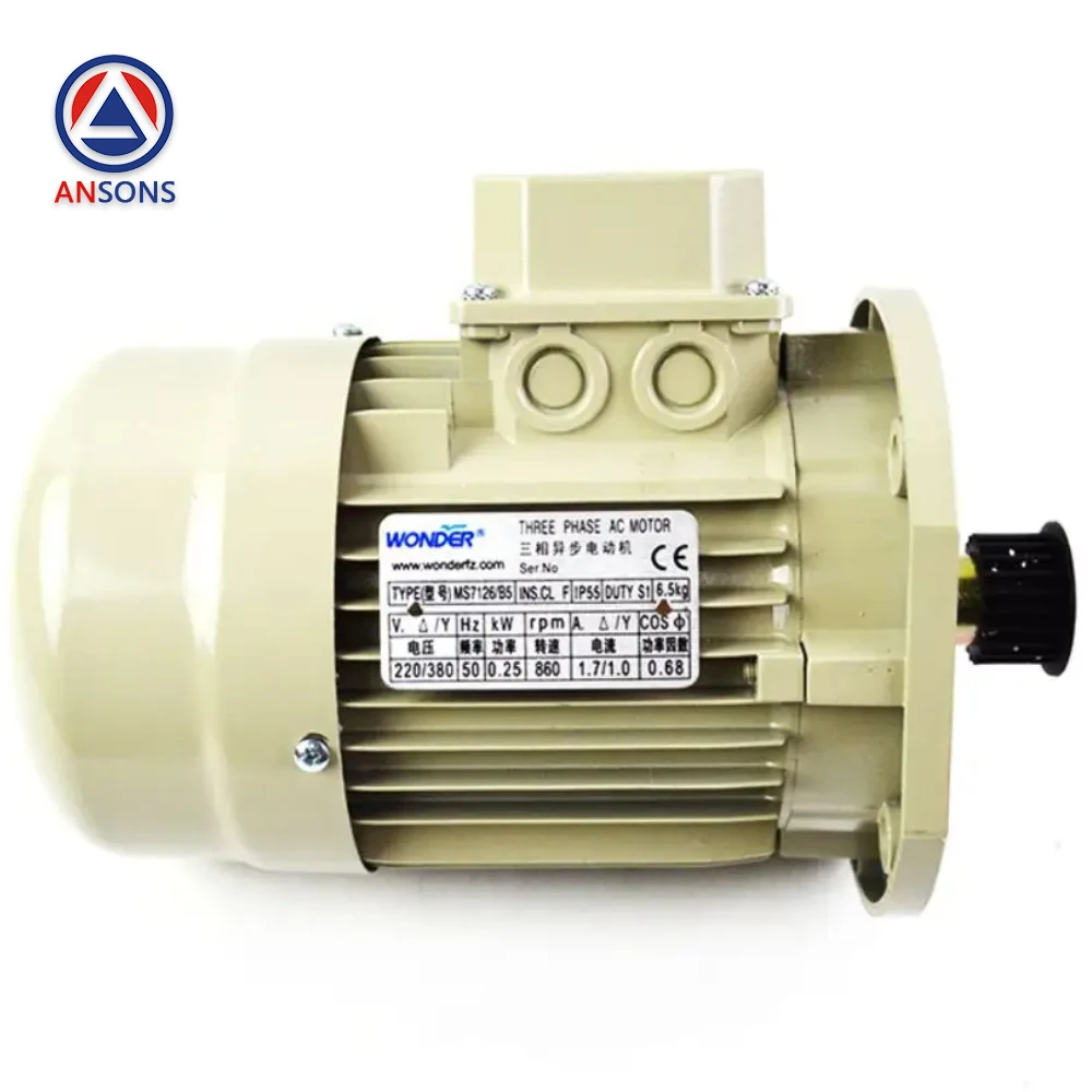 

MS7126/B5 YS7126 0.25KW MS8016 SIGMA Elevator Door Motor Three Phase AC Ansons Elevator Spare Parts