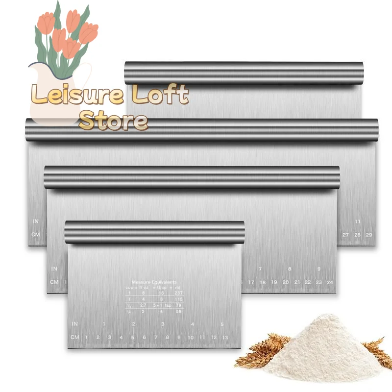 Stainless Steel Cake Scraper Multi-Purpose Spatula for Dough Buttercream Smoothing And Cake Decorating