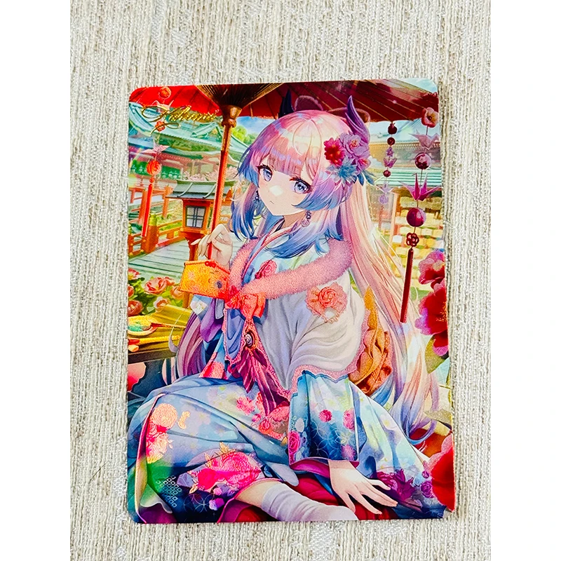 Anime Goddess Story Genshin Impact Diy Self-Made Flash Card Nilou Kamisato Ayaka Beelzebul Game Collection Birthday Gifts