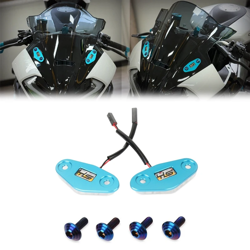 

675SR Motorcycle Accessories Rearview Mirrors Seat Cover Decorative LED Light Mirror Base Light For 675SR 675SRR 675SR-R 675 SRR