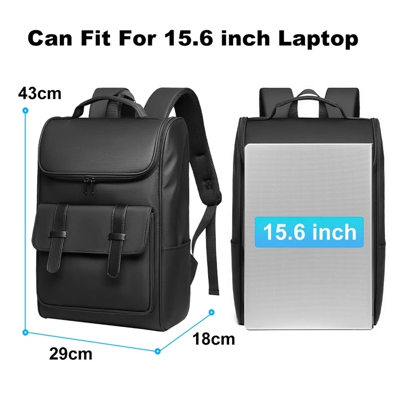 Multifunction Fashion Men\'s Backpack With USB Port School Backpack For 15.6 Inch Laptop Travel Business Rucksack For Men Mochila