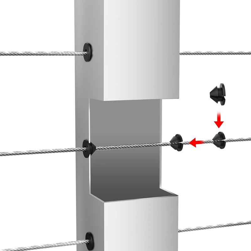 WFF 50 pacotes de ilhós de borracha de proteção de cabo, 1/8 polegadas 5/32 polegadas 3/16 polegadas cabo de poste de proteção de cabo de metal