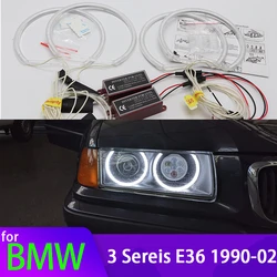 For BMW 3 Series E36 316i 318i 318is 320i 323i 325i 328i 318tds 325td 1990-2000 White CCFL Angel Eye Ring Light Kit