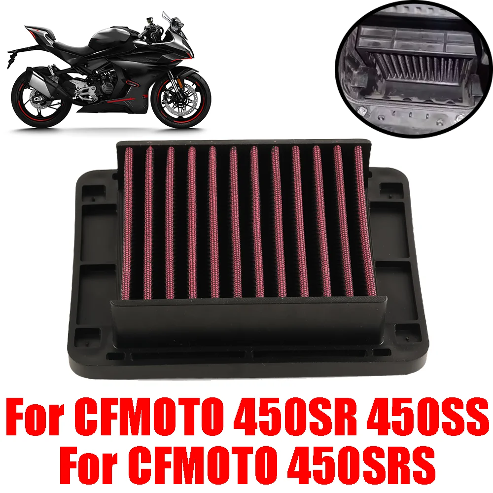 

Для CFMOTO CF MOTO 450SR 450SS 450SRS 450SR-S 450 SR SS 450 SRS SR-S Аксессуары для мотоциклов Очиститель впускного воздушного фильтра с высоким расходом