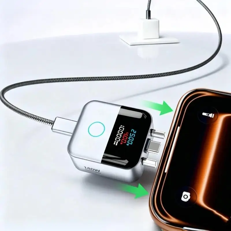 140W Overcharge Prevention Charger Smart Auto Power-off Full Charge Separator for Travel Business Commute