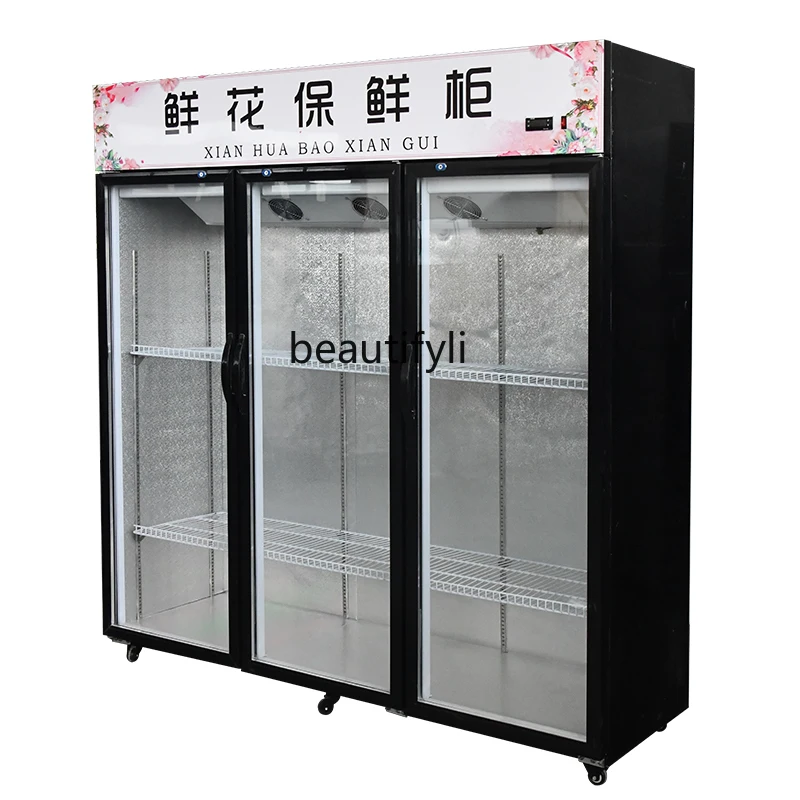 

Fresh Flowers Air-Cooled Display Refrigerated Commercial Freezer Flower Shop Vertical Air-Cooled Refrigerated Cabinet