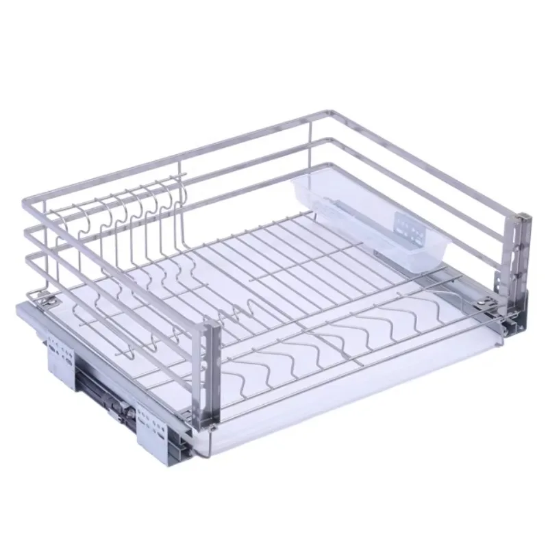 New Product Stainless Steel Kitchen Drawer Basket Modern Stainless Steel Pull Out Basket