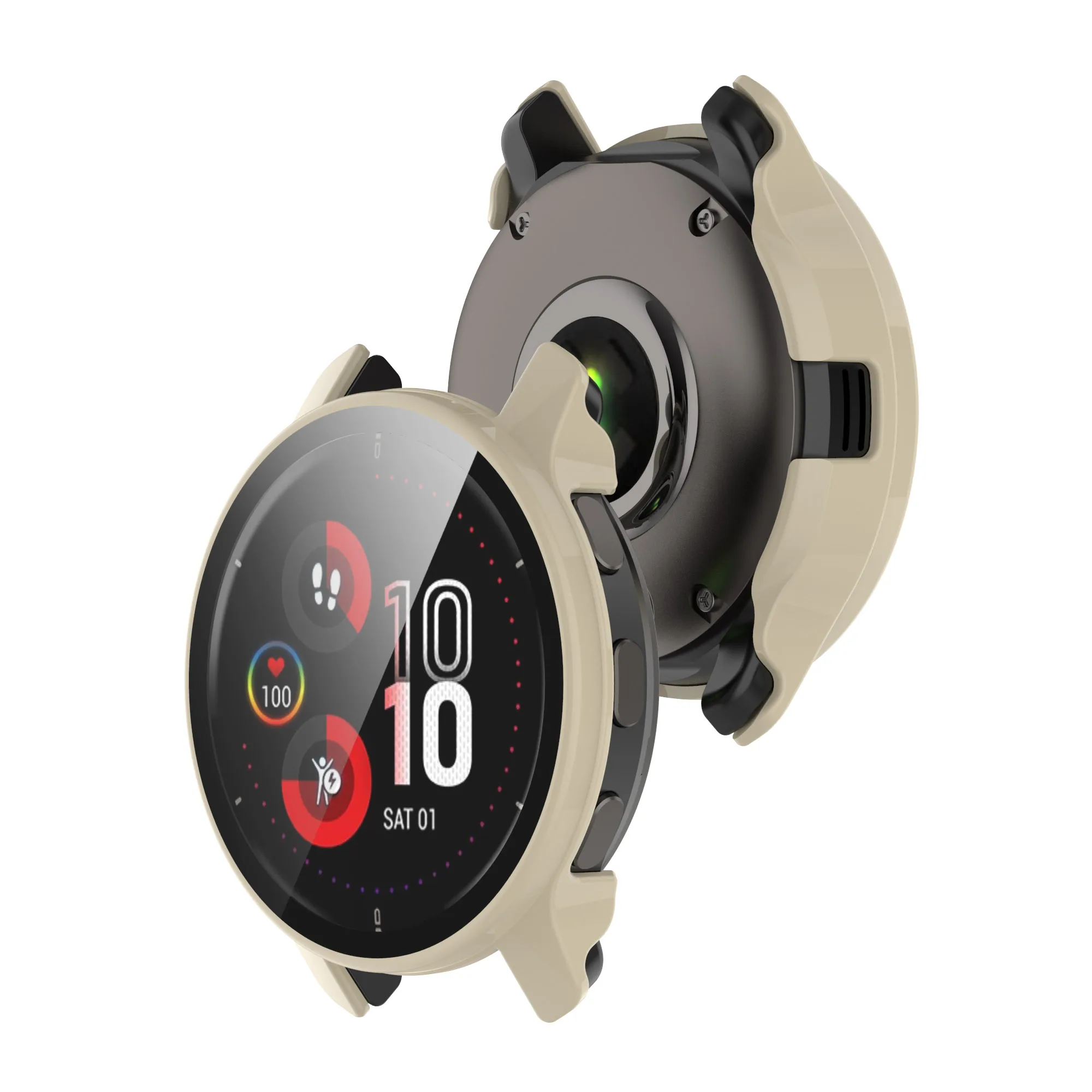 화면 보호기 커버 케이스, 가민 베뉴 2 플러스용, 풀 커버리지 강화 유리 PC 보호 슬리브 셸