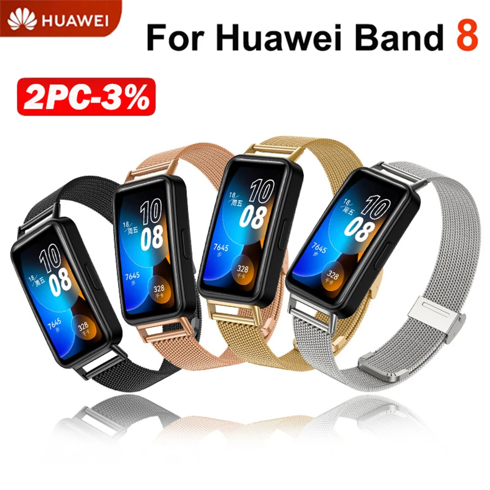 

Milanese Strap For Huawei Band 8 Replacement Watchband Stainless Steel bracelet For Huawei Band8 Smart Wristband Accessories