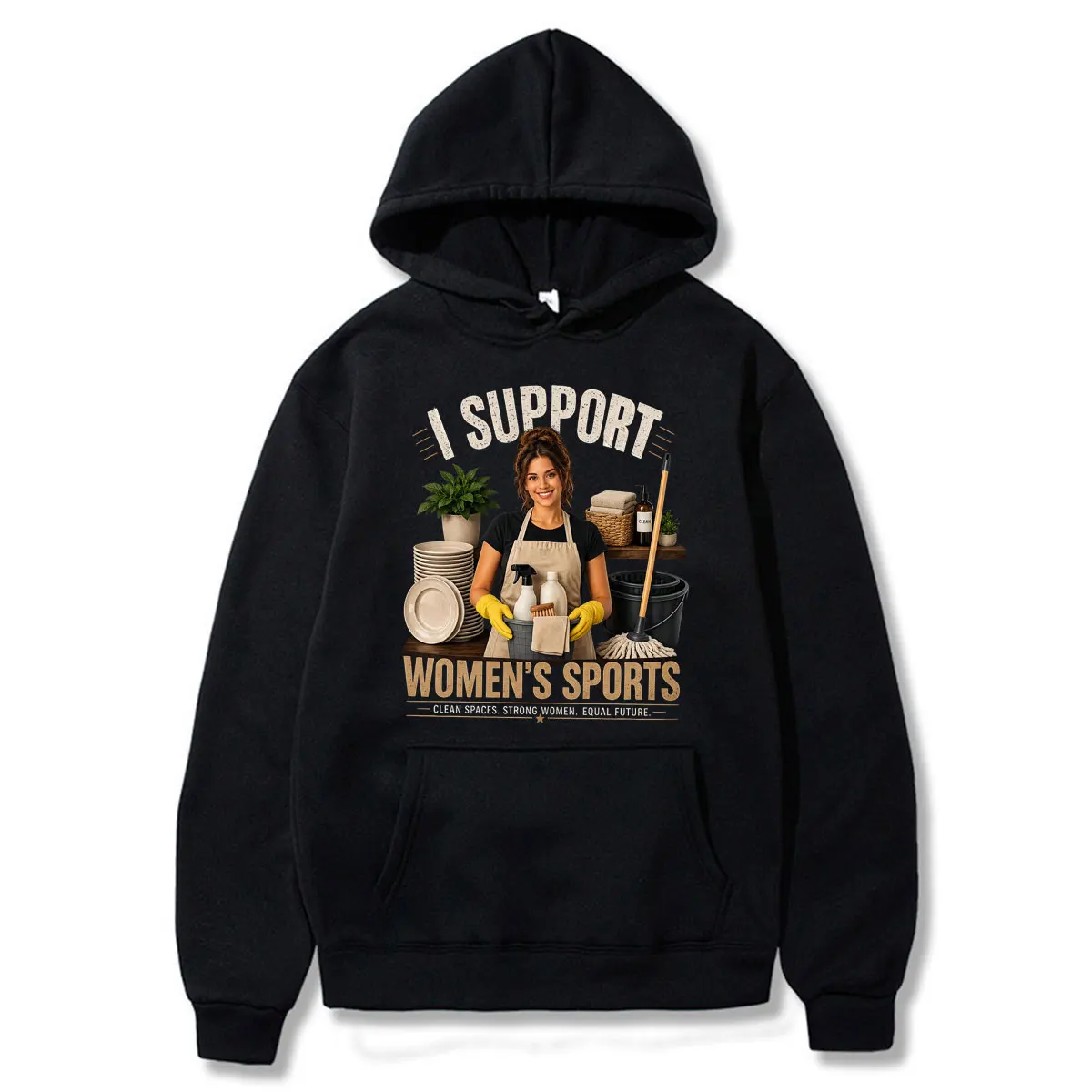 I Support Women’s Sports Funny Meme Graphic Hoodies Funny Style Tops Men Women Clothing Casual Oversized Long Sleeve Streetwears